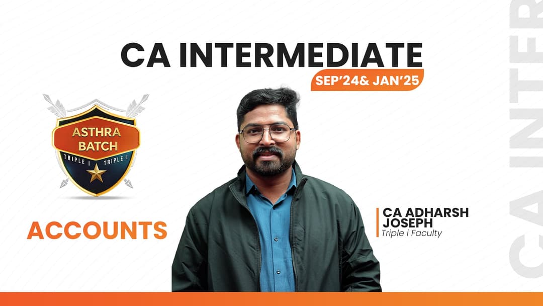 CA Inter - Adv. Accounts - Jan'25 - CA Adharsh Joseph