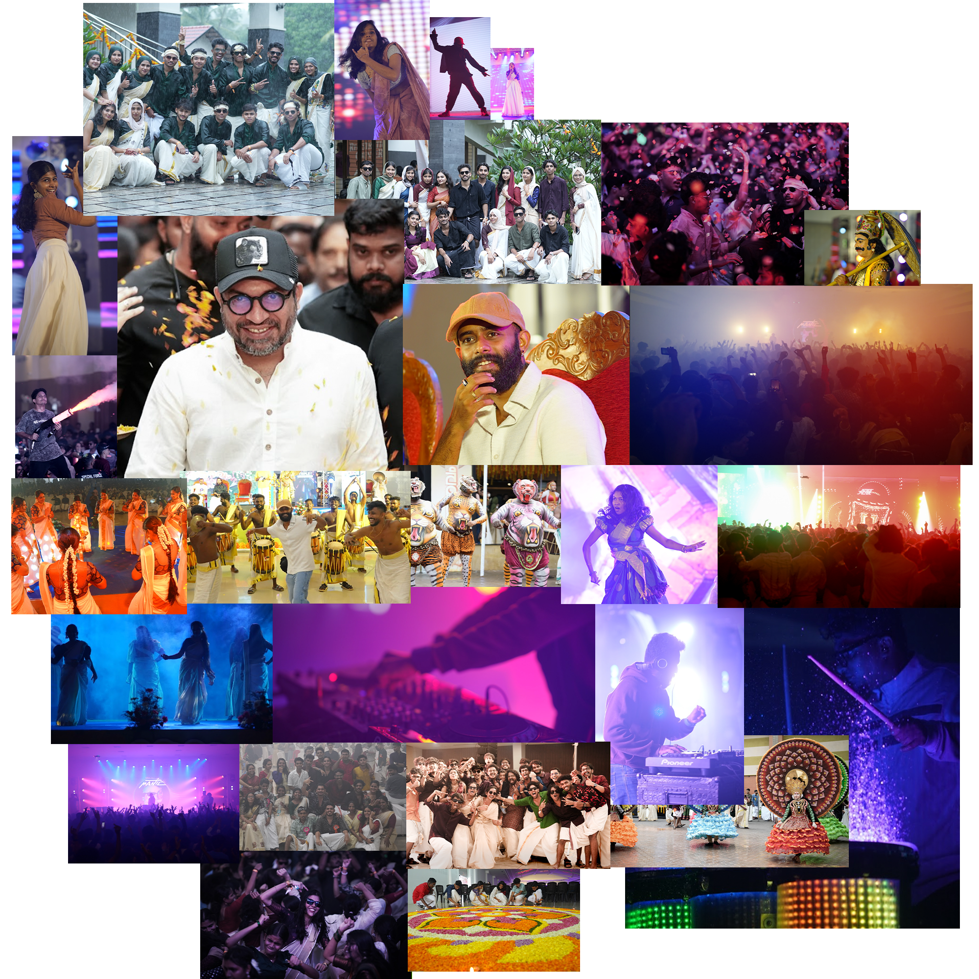 Collage of student life events at Triple I